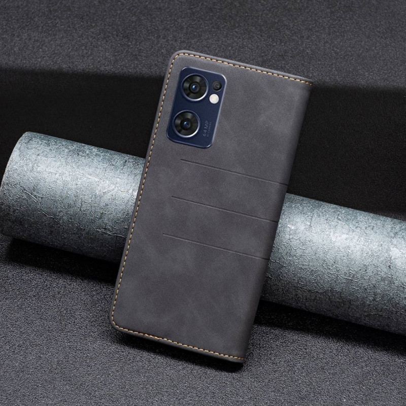 Capa De Celular Para Oppo Find X5 Lite Flip Estilo De Couro Cor Binfen