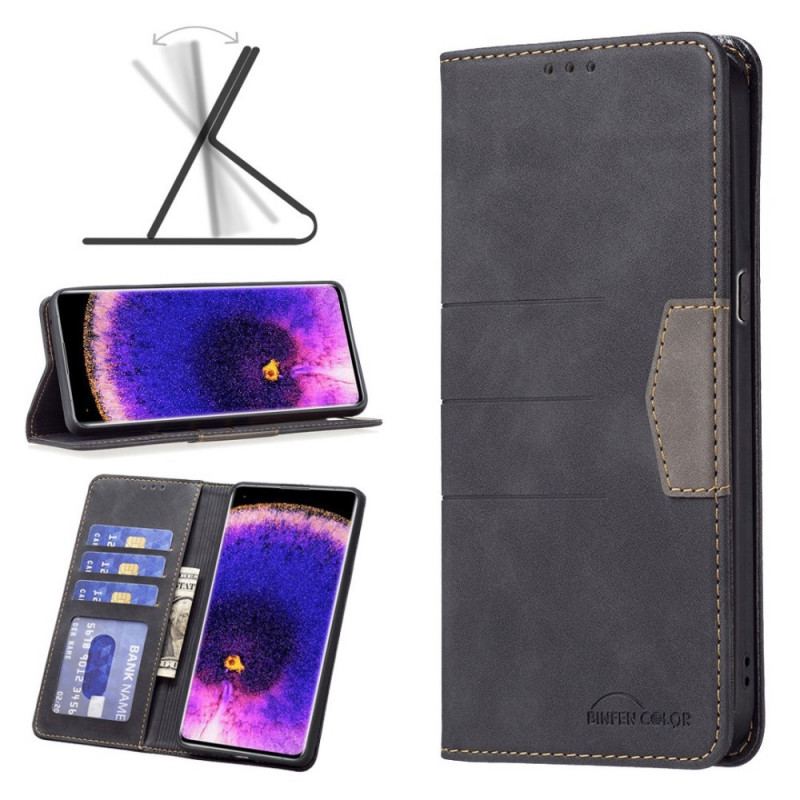 Capa De Celular Para Oppo Find X5 Lite Flip Estilo De Couro Cor Binfen