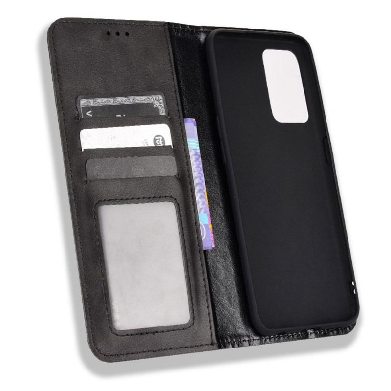 Capa De Celular Para Oppo Find X5 Lite Flip Estilo De Couro Estilizado