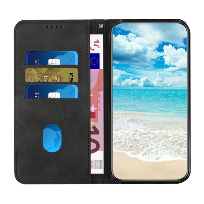 Capa De Celular Para Oppo Find X5 Lite Flip Padrão De Couro Sintético