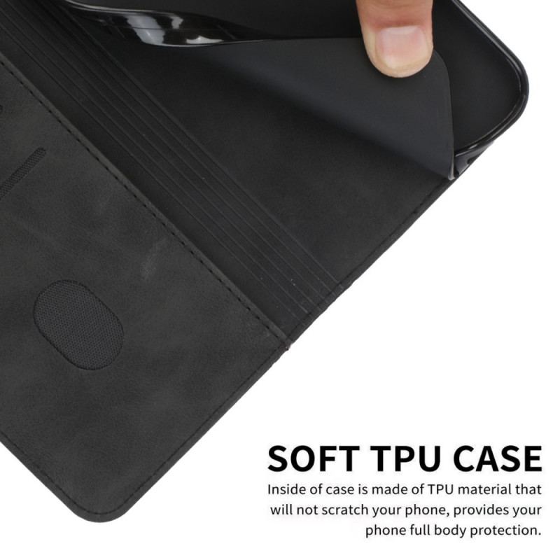 Capa De Celular Para Oppo Find X5 Lite Flip Padrão De Couro Sintético