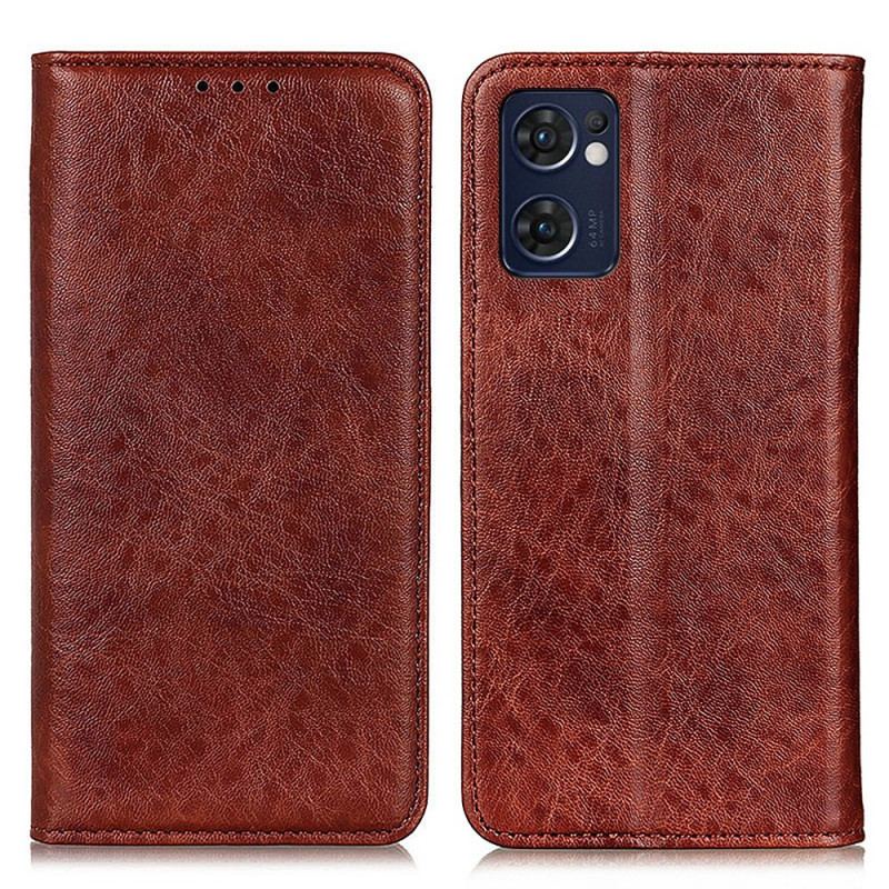 Capa De Celular Para Oppo Find X5 Lite Flip Textura De Couro