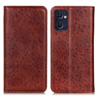 Capa De Celular Para Oppo Find X5 Lite Flip Textura De Couro