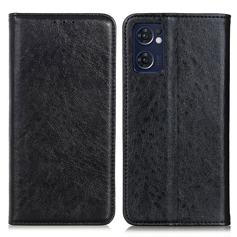 Capa De Celular Para Oppo Find X5 Lite Flip Textura De Couro