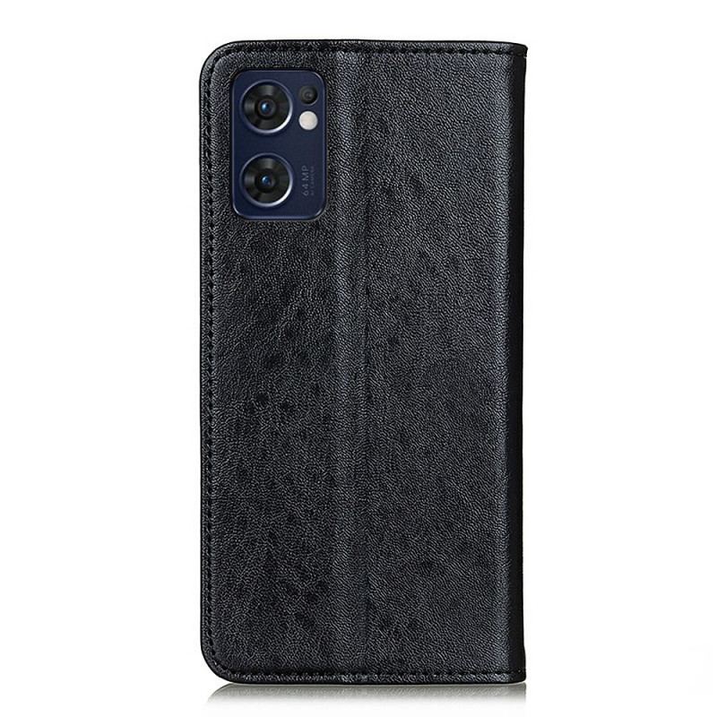 Capa De Celular Para Oppo Find X5 Lite Flip Textura De Couro