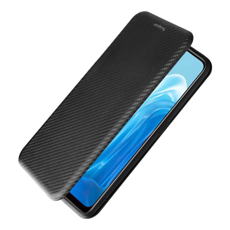 Capa De Celular Para Oppo Find X5 Lite Flip Textura De Fibra De Carbono