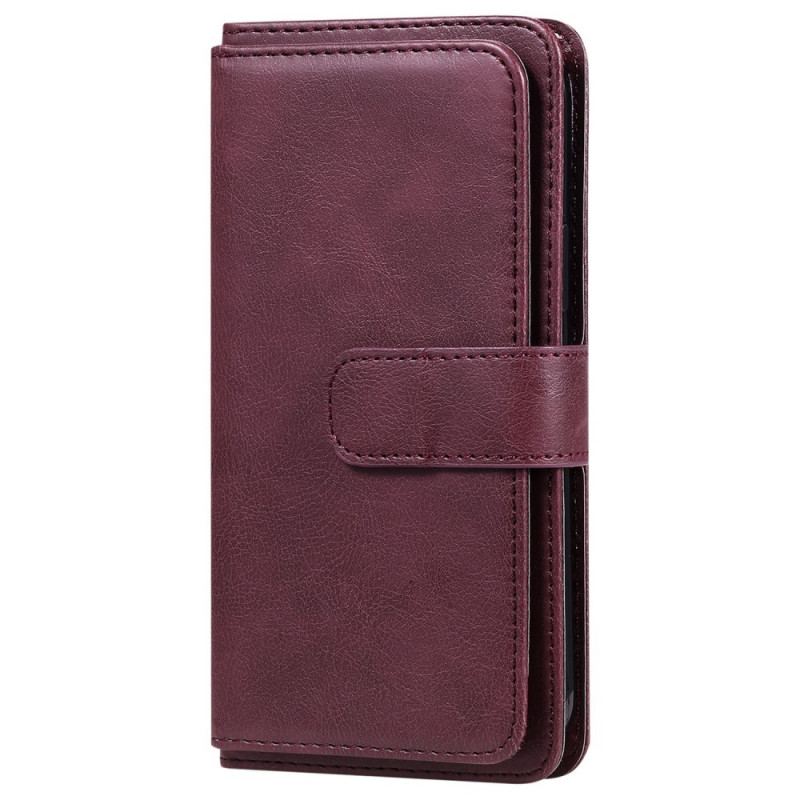 Capa De Couro Para Oppo Find X5 Lite Cartões Múltiplos