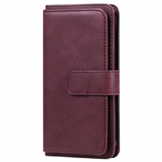 Capa De Couro Para Oppo Find X5 Lite Cartões Múltiplos