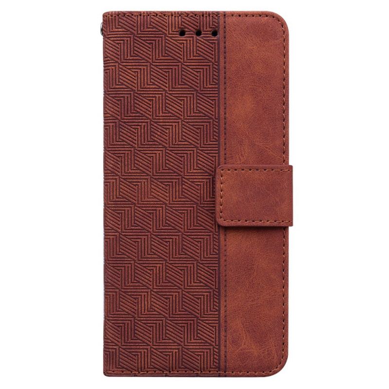 Capa De Couro Para Oppo Find X5 Lite Cubo Textura