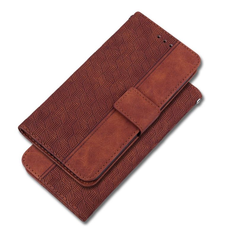 Capa De Couro Para Oppo Find X5 Lite Cubo Textura