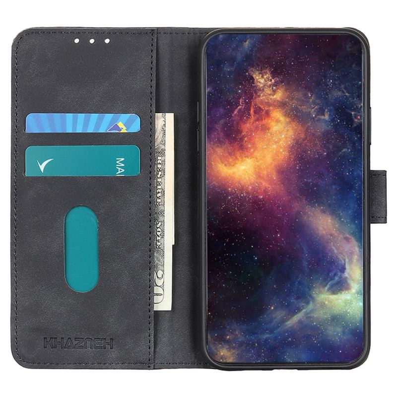 Capa De Couro Para Oppo Find X5 Lite Efeito Couro Vintage Khazneh