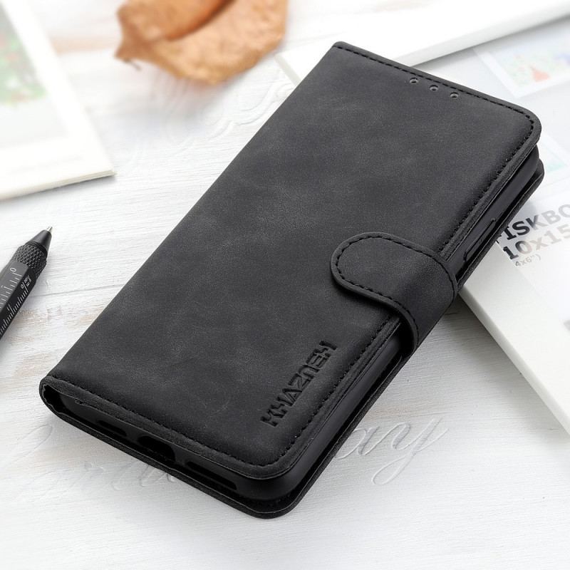 Capa De Couro Para Oppo Find X5 Lite Efeito Couro Vintage Khazneh