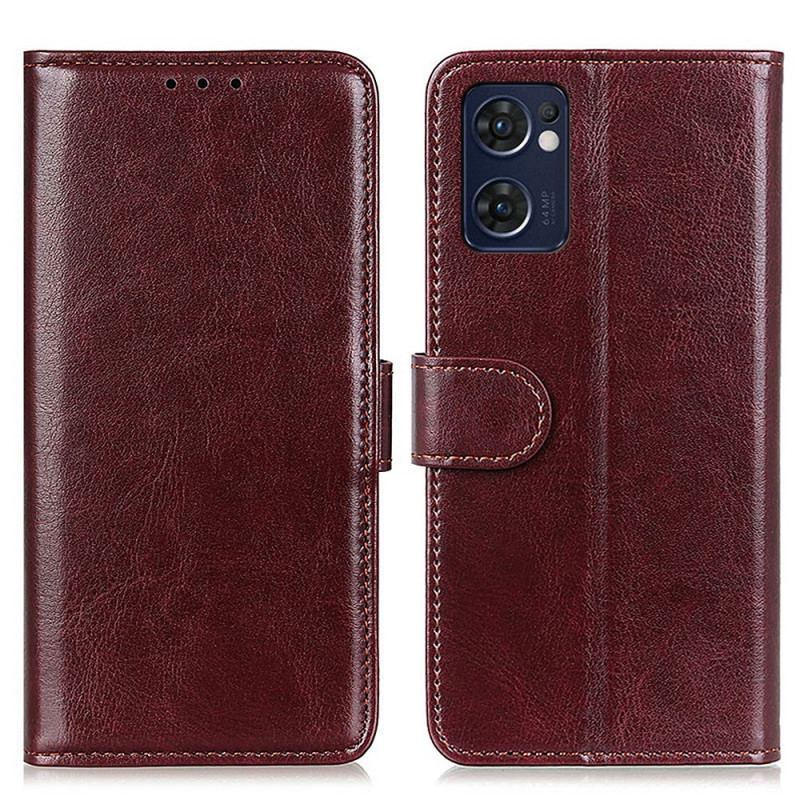 Capa De Couro Para Oppo Find X5 Lite Frozen Finesse