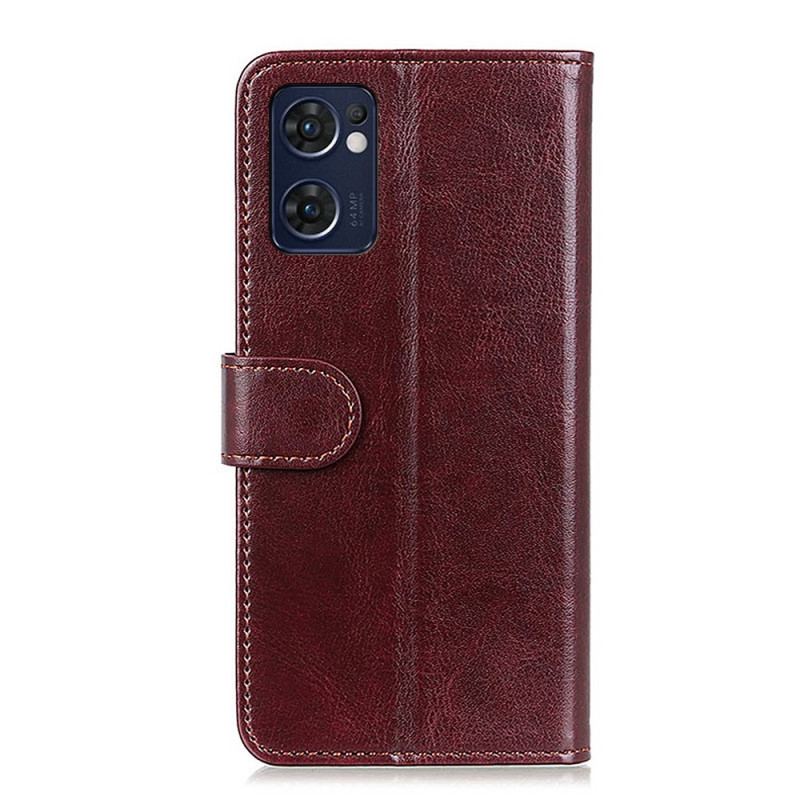 Capa De Couro Para Oppo Find X5 Lite Frozen Finesse