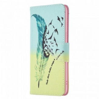 Capa De Couro Para Oppo Find X5 Lite Pena