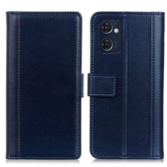 Capa De Couro Para Oppo Find X5 Lite Couro Rachado Versão Colorida