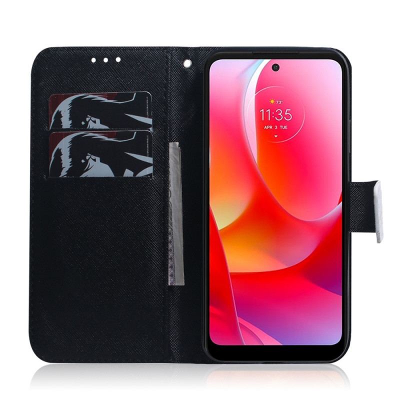 Capa De Couro Para Oppo Find X5 Lite Reflexo De Cachorro