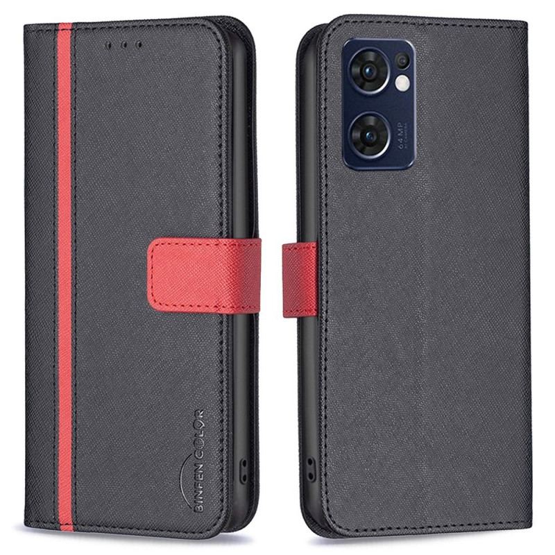 Capa De Couro Para Oppo Find X5 Lite Couro Sintético Tetxuré Binfen Color