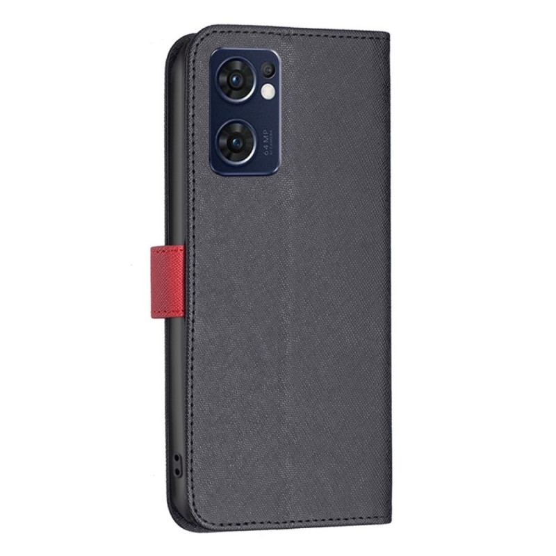 Capa De Couro Para Oppo Find X5 Lite Couro Sintético Tetxuré Binfen Color