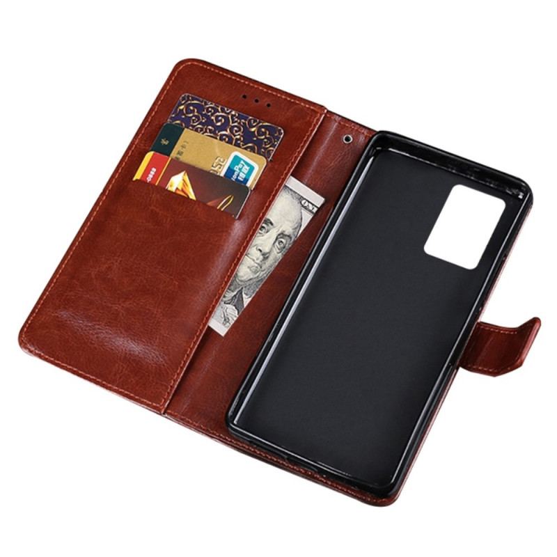 Capa De Couro Para Oppo Find X5 Lite Couro Sintético Vintage Idewei