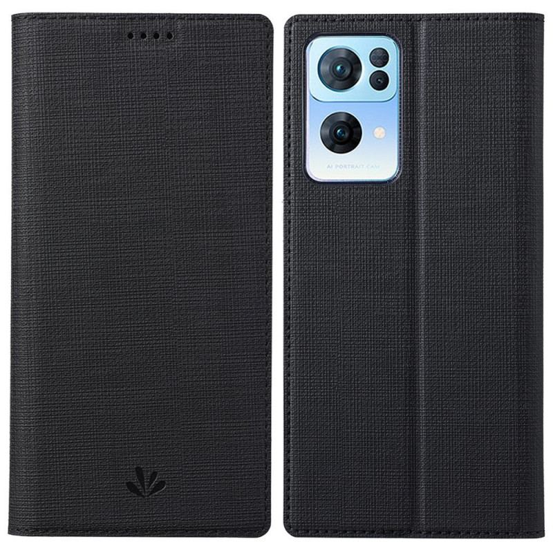 Capa De Couro Para Oppo Find X5 Lite Vili Textura De Tecido