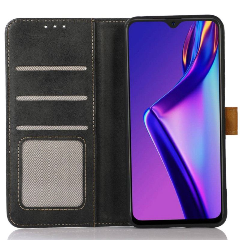 Capa Em Pele Para Oppo Find X5 Lite Membrana