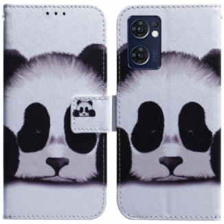 Capa Flip Para Oppo Find X5 Lite Cara De Panda