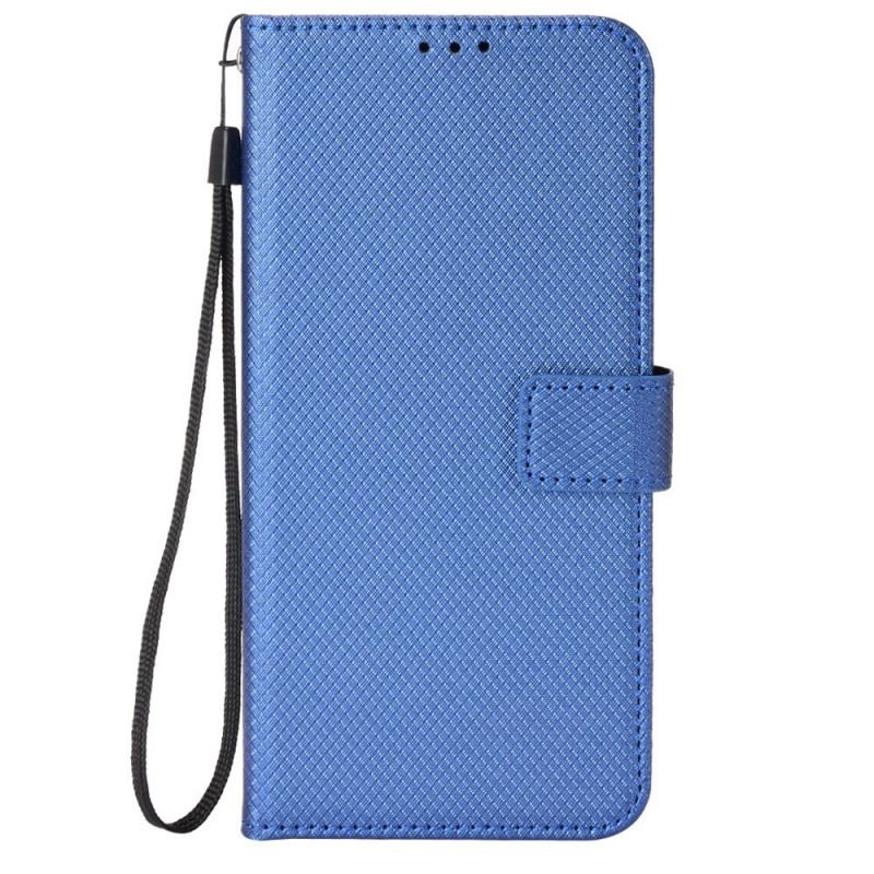 Capa Flip Para Oppo Find X5 Lite De Cordão Couro Falso Estiloso Com Tiras