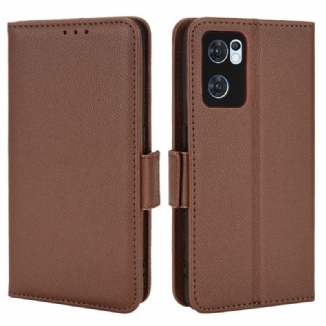 Capa Flip Para Oppo Find X5 Lite De Couro Aba Dupla Novas Cores