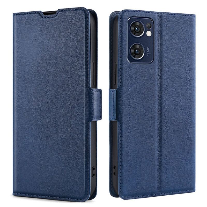 Capa Flip Para Oppo Find X5 Lite De Couro Design De Aba Dupla