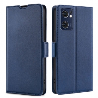 Capa Flip Para Oppo Find X5 Lite De Couro Design De Aba Dupla