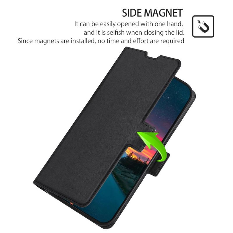 Capa Flip Para Oppo Find X5 Lite De Couro Design De Aba Dupla