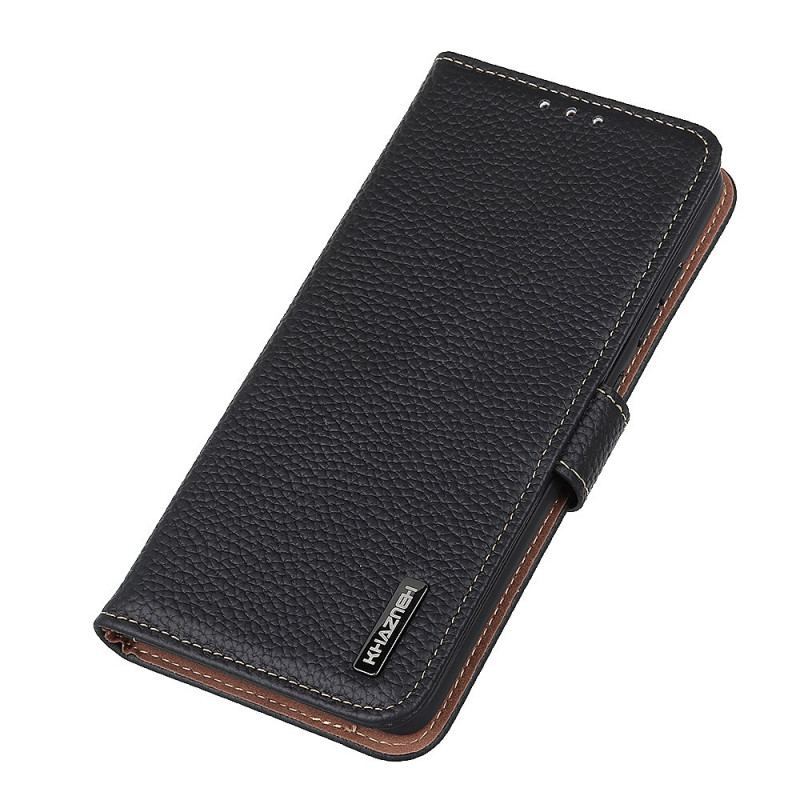 Capa Flip Para Oppo Find X5 Lite Couro Genuíno Khazneh Litchi