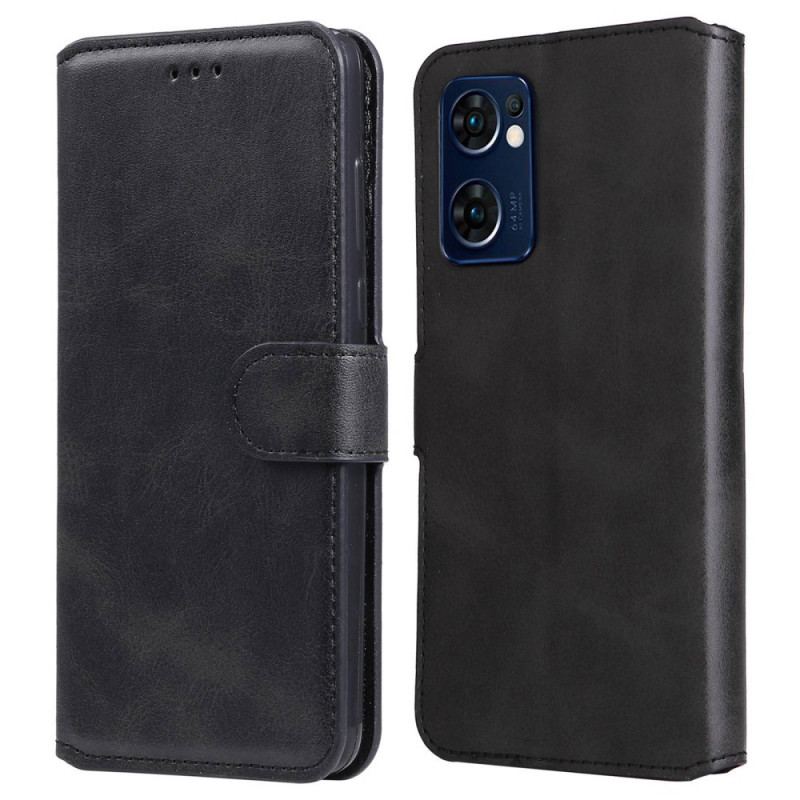 Capa Flip Para Oppo Find X5 Lite Couro Sintético