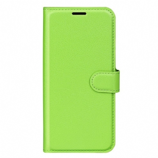 Capa Flip Para Oppo Find X5 Lite Couro Sintético De Lichia Clássico