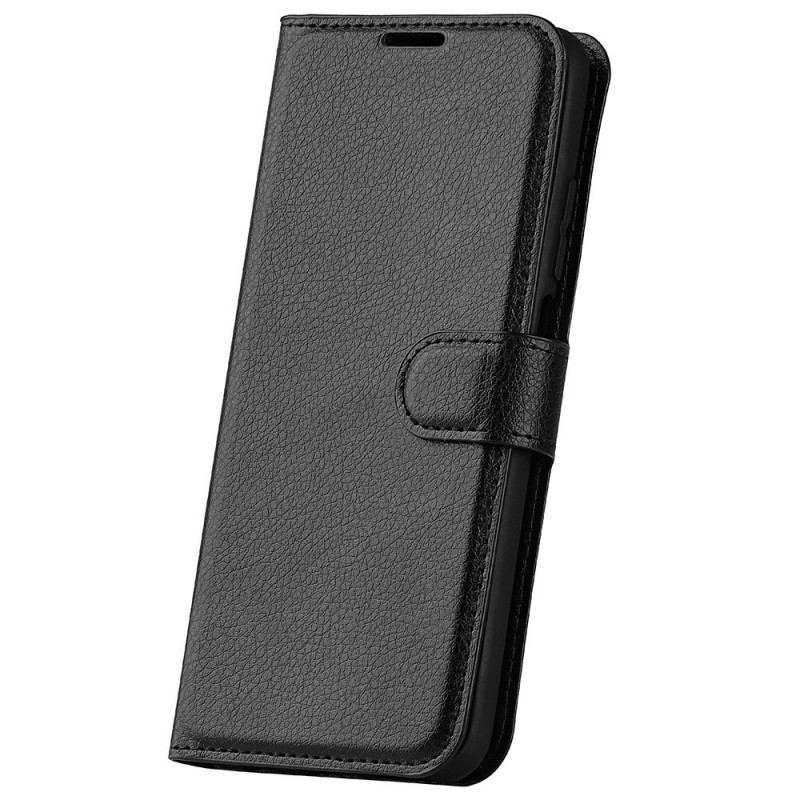 Capa Flip Para Oppo Find X5 Lite Couro Sintético De Lichia Clássico