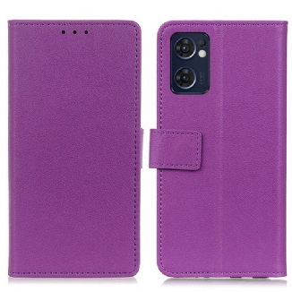 Capa Flip Para Oppo Find X5 Lite Efeito Couro Clássico