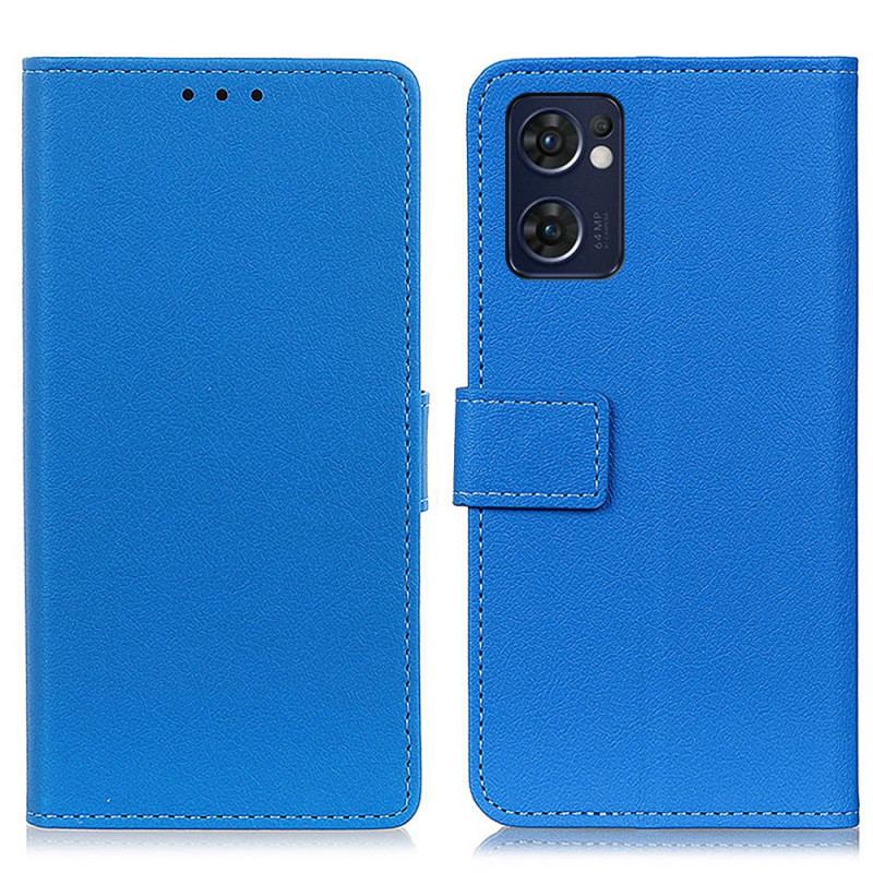 Capa Flip Para Oppo Find X5 Lite Efeito Couro Clássico