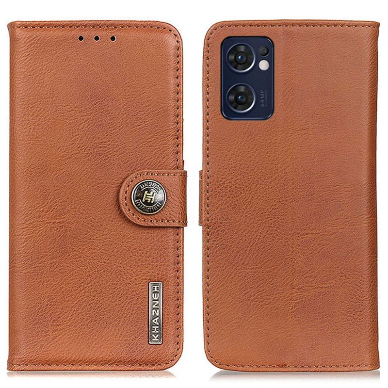 Capa Flip Para Oppo Find X5 Lite Imitação De Couro Khazneh