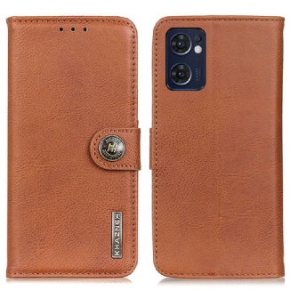 Capa Flip Para Oppo Find X5 Lite Imitação De Couro Khazneh