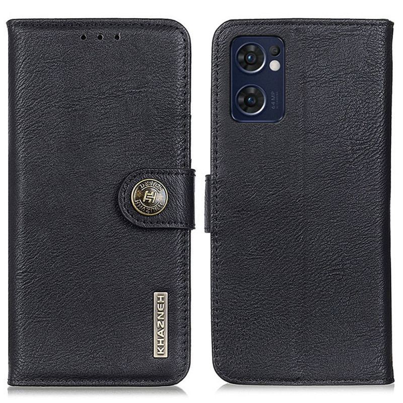 Capa Flip Para Oppo Find X5 Lite Imitação De Couro Khazneh