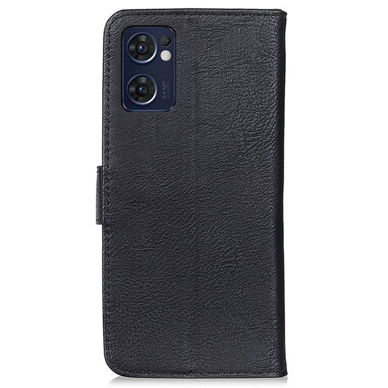 Capa Flip Para Oppo Find X5 Lite Imitação De Couro Khazneh