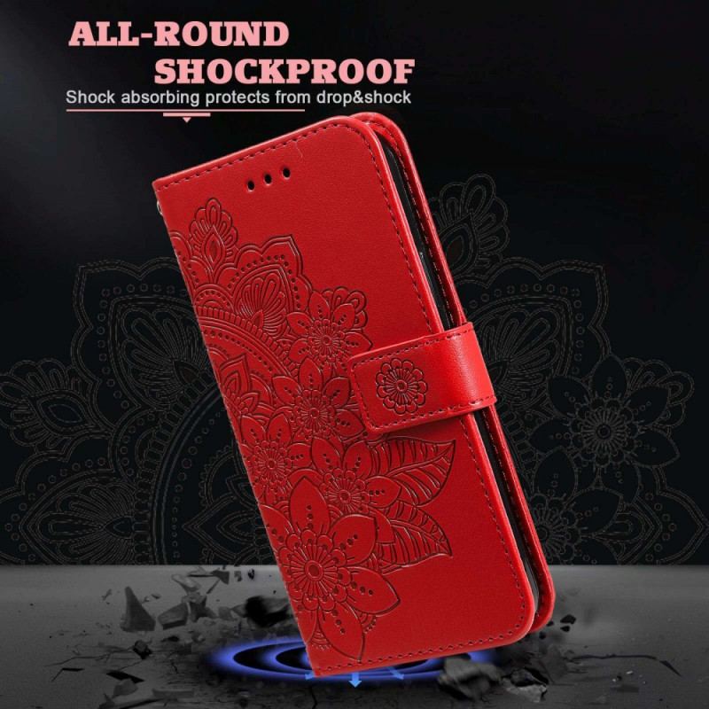 Capa Flip Para Oppo Find X5 Lite Mandala Com Cordão