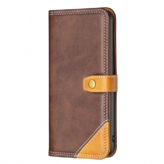 Capa Folio Para Oppo Find X5 Lite Bicolor Com Alça