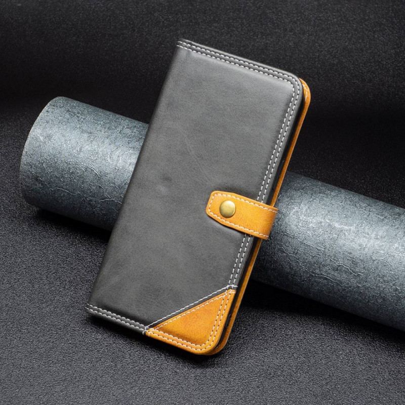 Capa Folio Para Oppo Find X5 Lite Bicolor Com Alça