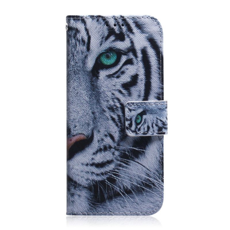 Capa Folio Para Oppo Find X5 Lite Cara De Tigre