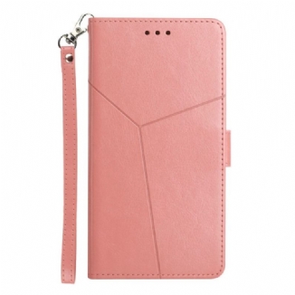 Capa Folio Para Oppo Find X5 Lite De Cordão Design Y Strappy