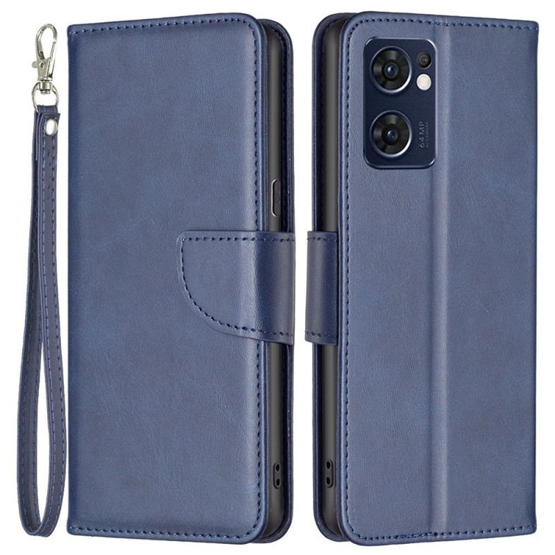 Capa Folio Para Oppo Find X5 Lite Fecho Oblíquo