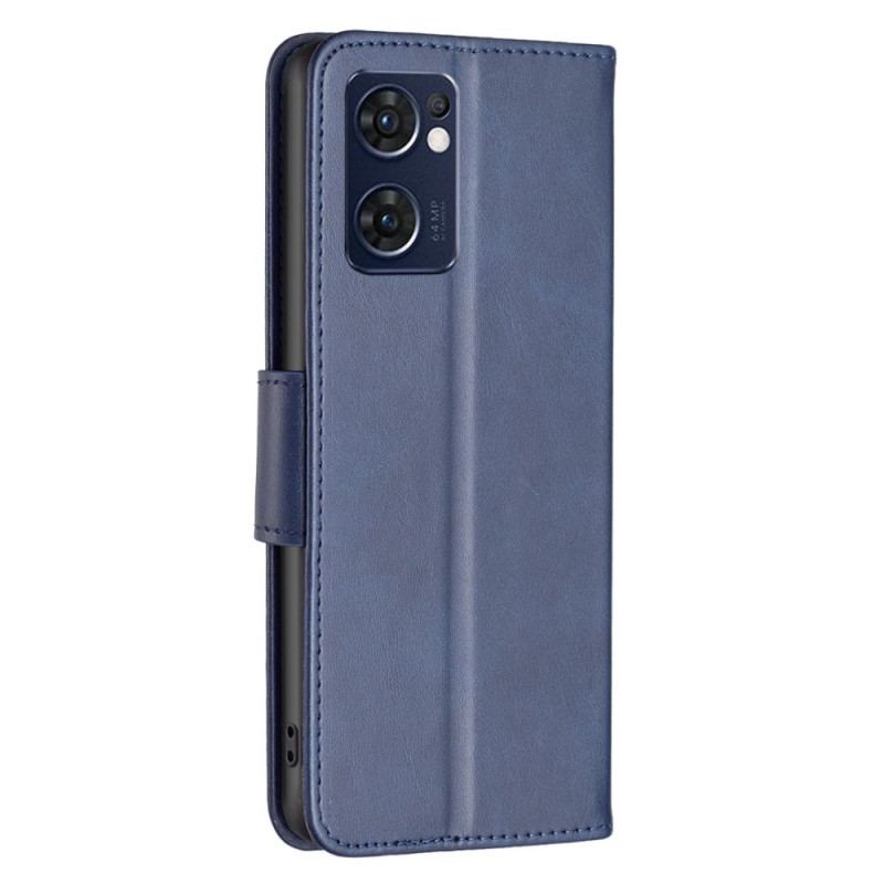 Capa Folio Para Oppo Find X5 Lite Fecho Oblíquo