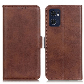 Capa Folio Para Oppo Find X5 Lite Flip Aba Dupla